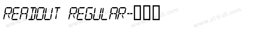 Readout Regular字体转换